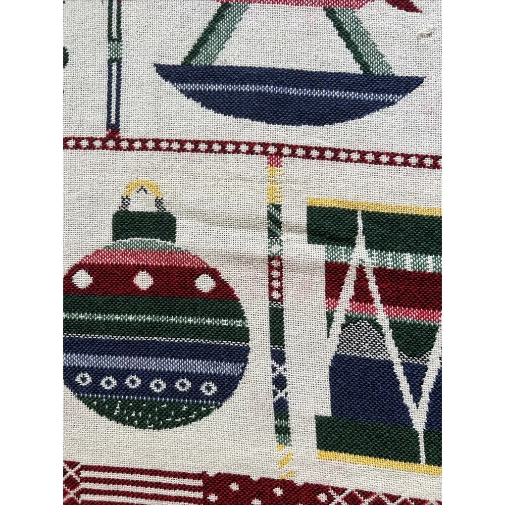 Crown Crafts Tapestry Throw Blanket Christmas Toys Reversible  55 X 44 Woven